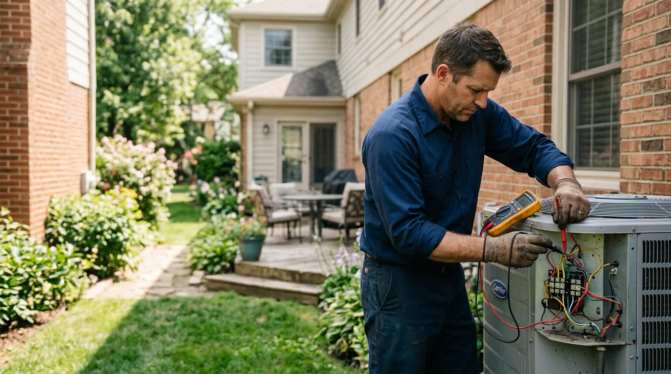 HVAC technician working near Rush, NY